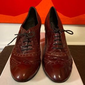 lace oxfords burgandy patent